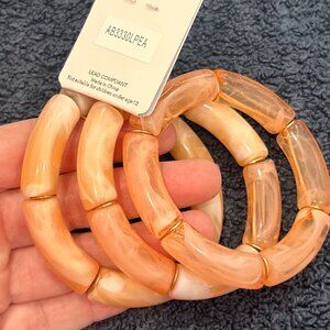 Peach Bracelet Stack
